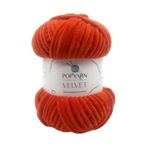 Włóczka Popyarn Velvet B030 – Rudy – 100g Szenilowa Włóczka do Amigurumi, Kocyków i Swetrów