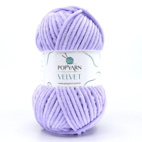 Włóczka Popyarn Velvet B016 – Lawendowy – 100g Szenilowa Włóczka do Amigurumi, Kocyków i Swetrów