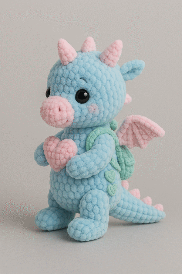 Wzór amigurumi smok Iskierek – szydełkowa maskotka z duszą DIY
