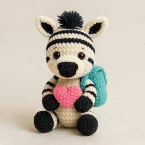 Wzór amigurumi zebra Mela – szydełkowa maskotka z duszą DIY