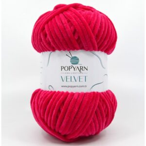 Włóczka Popyarn Velvet B05 – Fuksja – 100g Szenilowa Włóczka do Amigurumi, Kocyków i Swetrów