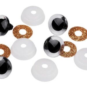 Oczy Bezpieczne do Maskotek – Brokatowe Złote – 20 mm – 1 Para