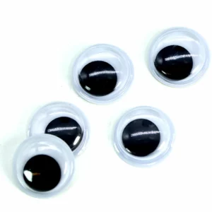 Oczy Samoprzylepne z Ruchomą Źrenicą – Plastikowe – 10 mm – Do Dekoracji i Rękodzieła - 1 para