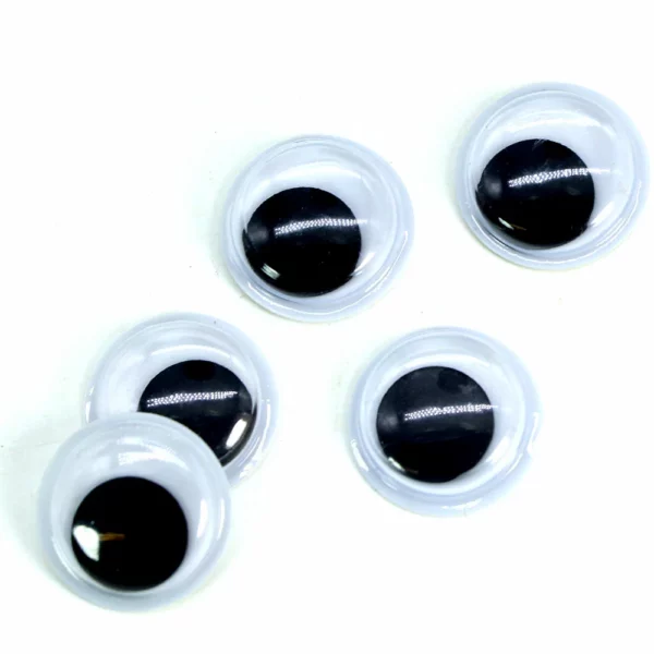 Oczy Samoprzylepne z Ruchomą Źrenicą – Plastikowe – 10 mm – Do Dekoracji i Rękodzieła - 1 para