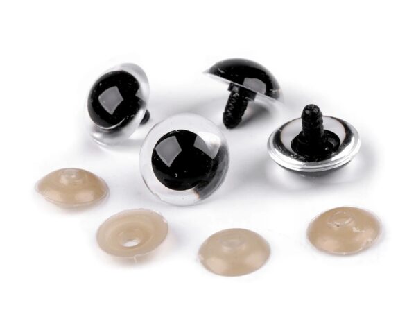 Oczy Bezpieczne do Maskotek – Transparentne Plastikowe – 7 mm – 1 Para