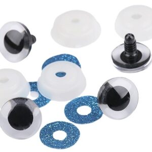 Oczy Bezpieczne do Maskotek – Brokatowe Niebieskie – 20 mm – 1 Para