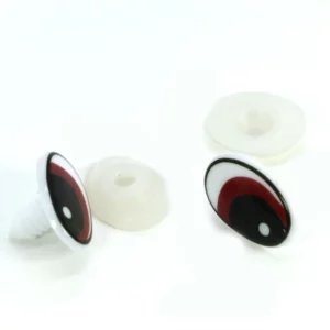 Oczy Bajkowe Brązowe do Maskotek – Plastikowe z Zatyczką – 14×22 mm – Bezpieczne Oczka
